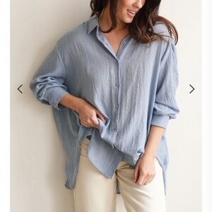 Carly Jean Carson Button Down - medium - light blue